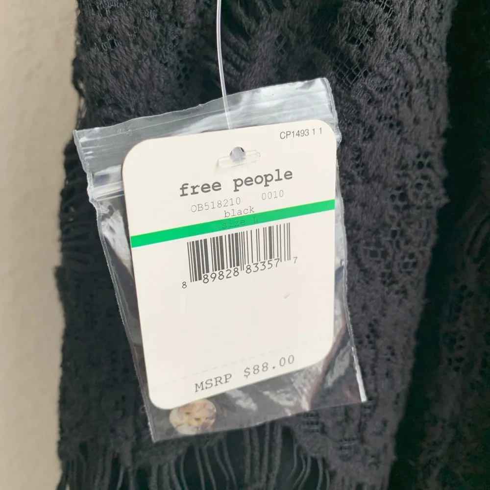 Free People She’s Got It Black Lace Halter Mini Sleeveless Sexy Dress_6